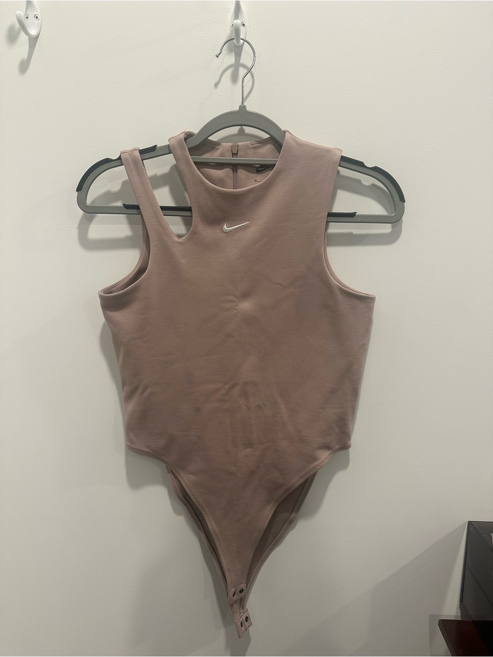 Nike Tan/Brown Asymmetric-Strap Bodysuit